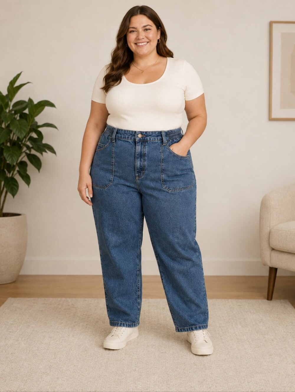 New Lee Women’s Plus 22W Medium Side Elastic Utility Jeans High Rise Relaxed Fit